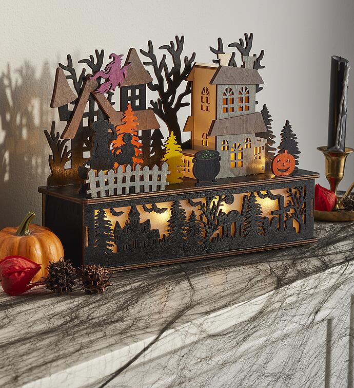 Spooky Haunted House with LED Lights