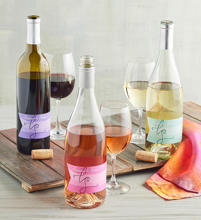 Lucca & Sons™ Wine Trio - Red, White, and Rosé