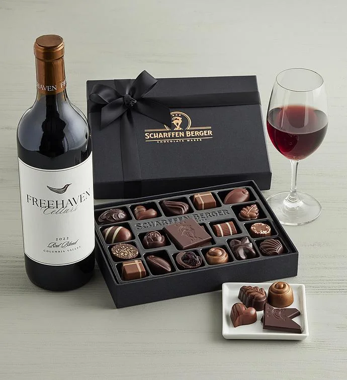 Scharffen Berger® Chocolatier’s Collection - 20 Piece with Freehaven Cellars™ Red Wine Blend