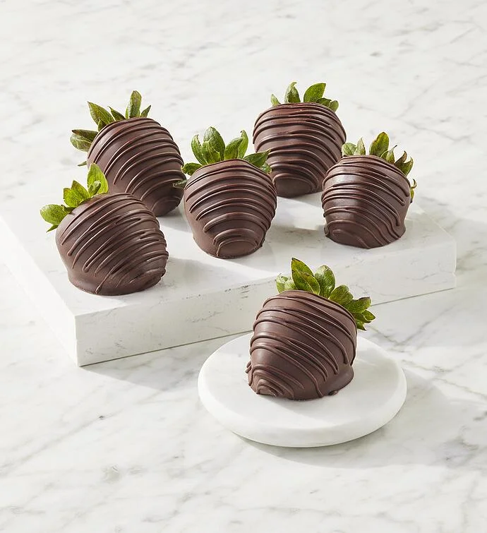 Harry & David® Belgian Dark Chocolate Hand-Dipped Strawberries - 6 Count