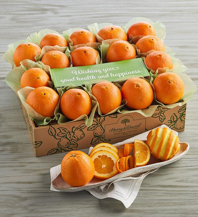 Navel Oranges with “Healthy Wishes” Message