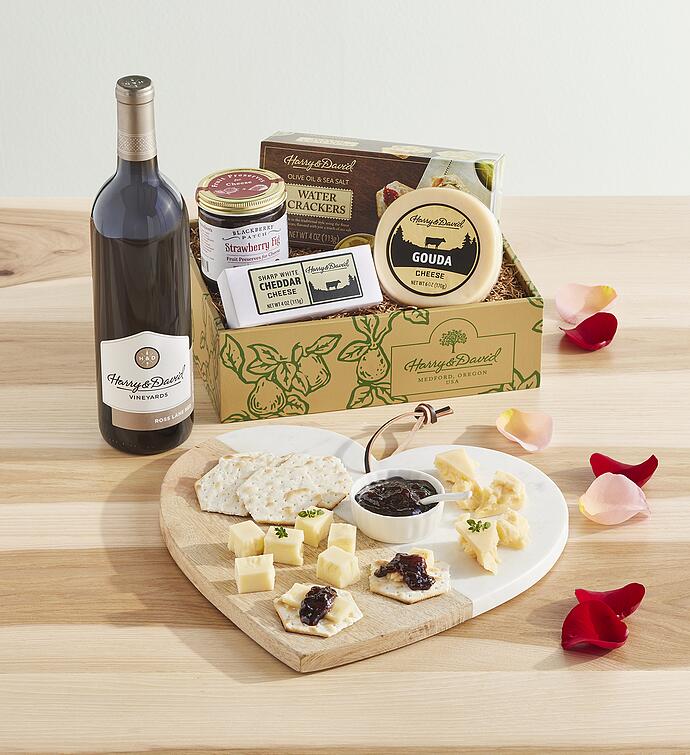 Valentine’s Day Cheese Gift with Wine