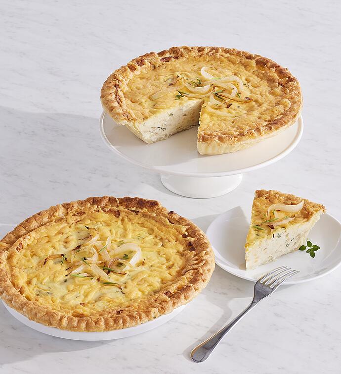 Triple Cheese and Caramelized Onion Quiche Duo
