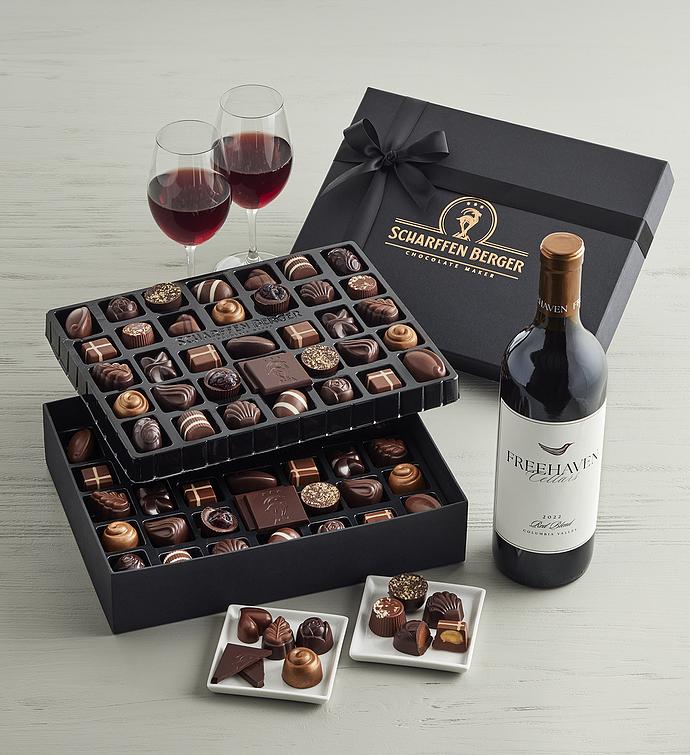 Scharffen Berger® Chocolatier’s Collection - 72 Piece with Freehaven Cellars™ Red Wine Blend