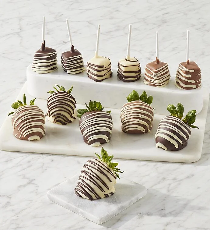 Harry & David® Belgian Chocolate Hand-Dipped Strawberries and Cheesecake Pops Medley - 12 Count
