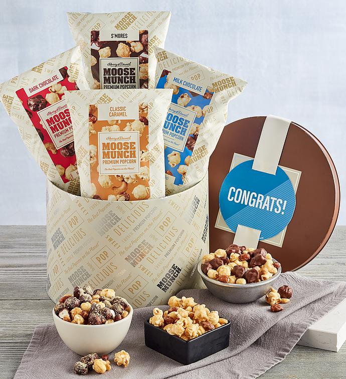 “Congratulations” Moose Munch® Premium Popcorn Tin