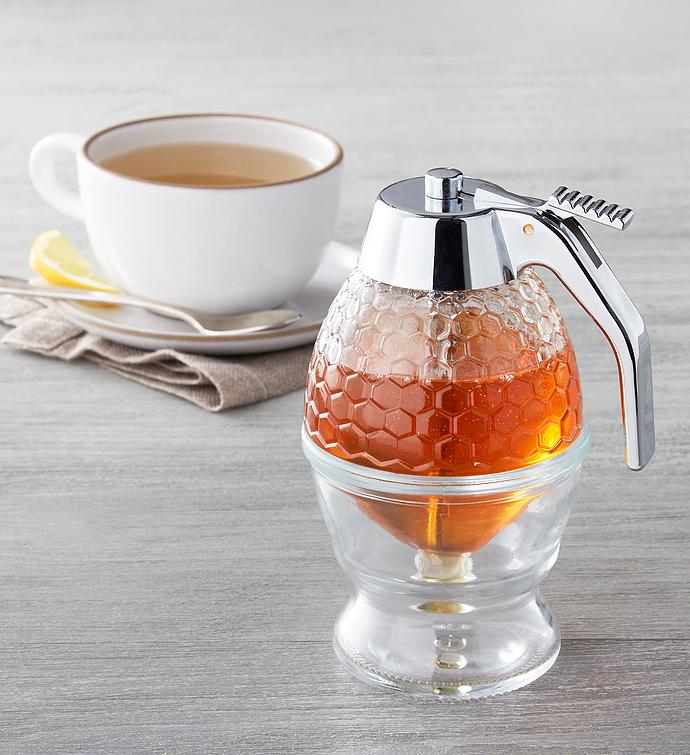 Glass Honey and Syrup Dispenser