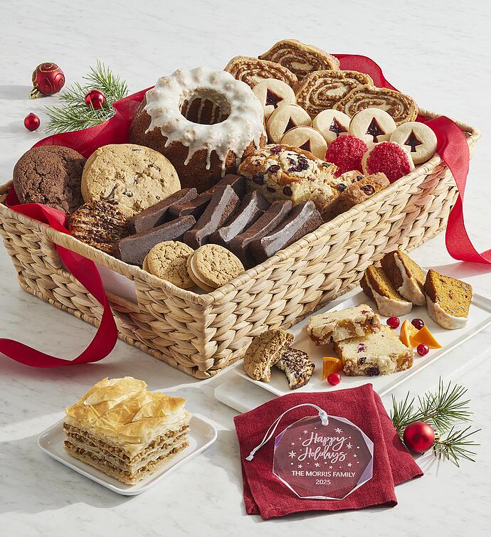 Holiday Bakery Tray with Personalized Ornament