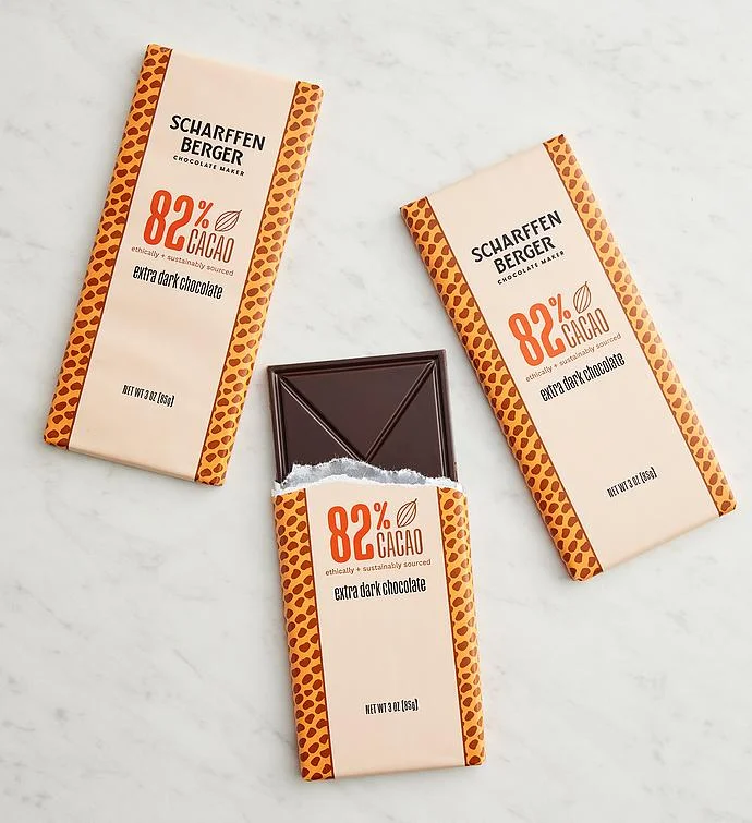 Scharffen Berger® 82% Cacao Extra Dark Chocolate Bars - 3 Pack