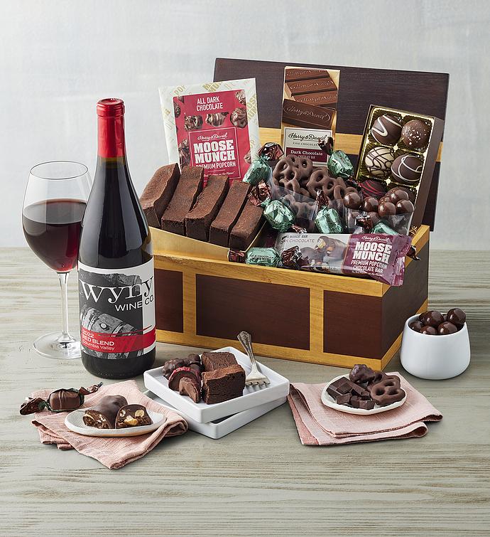 Chest of Chocolates with Wine