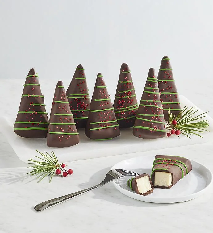 Christmas Tree Cheesecakes